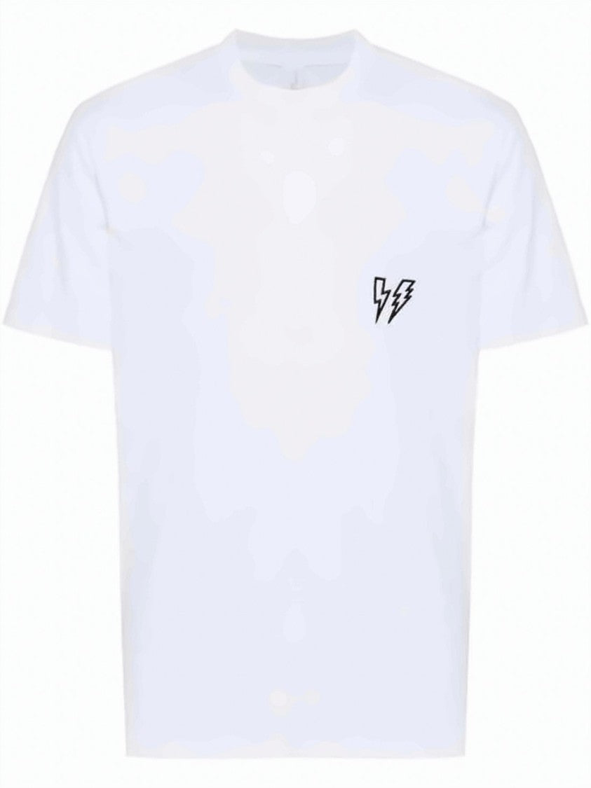 Neil Barrett Short-Sleeve T-Shirt With Lightning Bolt Graphic