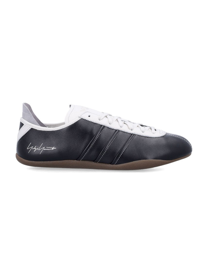 Y-3 Debossed Leather Tokyo Sneakers With Lace-Up Closure