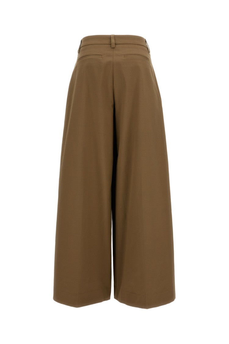 The Latest High-Rise Gabardine Trousers With Pleats And Extra-Wide Silhouette