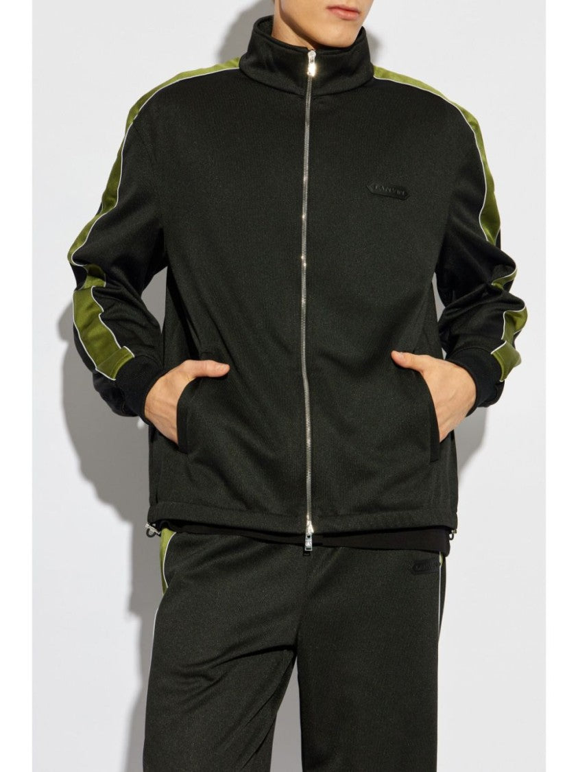 Lanvin Mock Neck Zip-Through Sweater