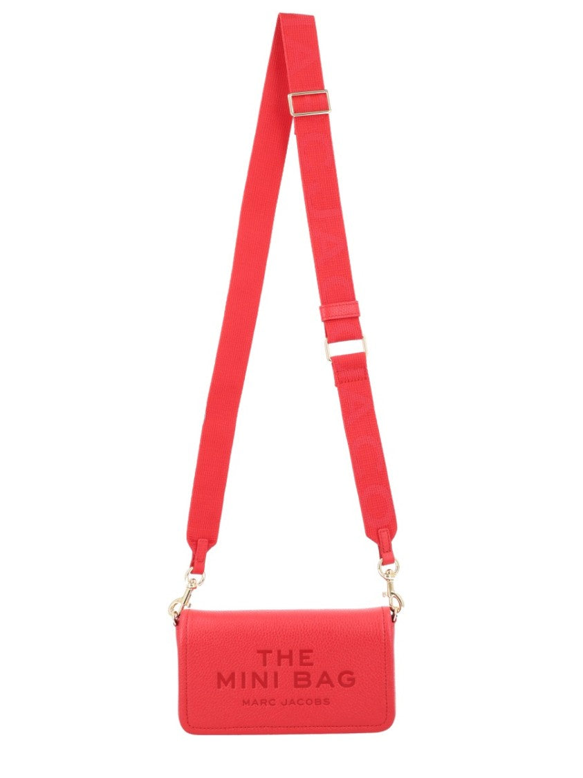 Marc Jacobs Red Smooth Leather Mini Flap Shoulder Bag