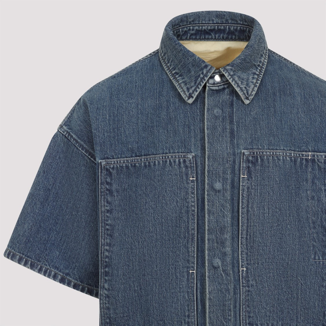 Jil Sander Bleached Blue Denim Shirt