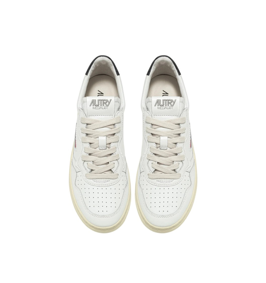 Autry White Leather Micro-Perforated Padded Sneakers