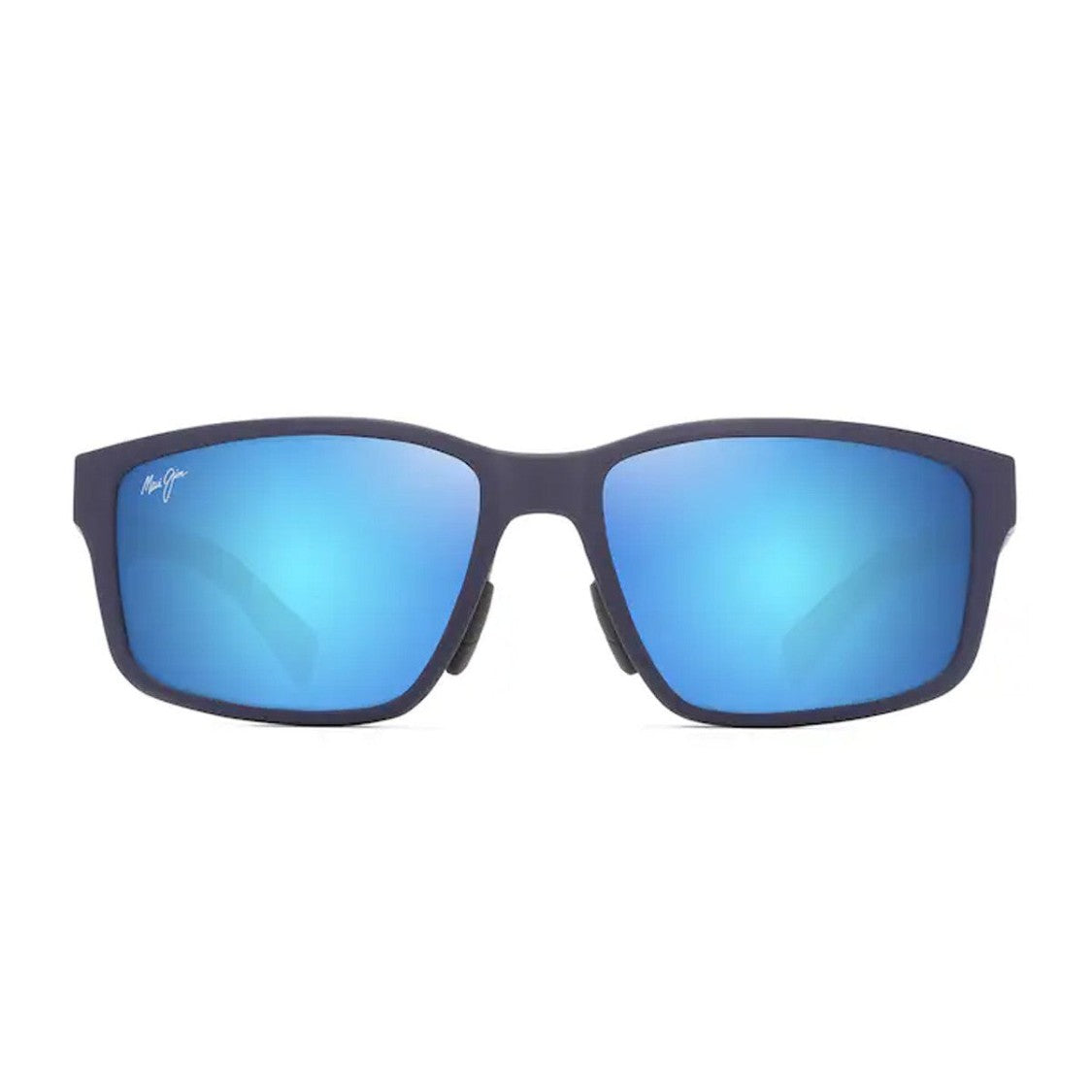 Maui Jim Matte Blue Walewaha Af Acetate Rectangular Sunglasses