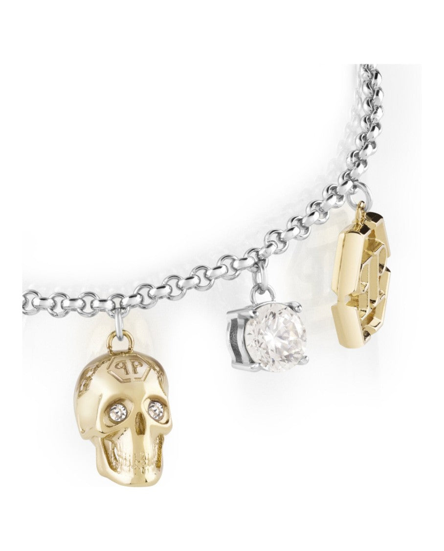 Philipp Plein Delicate Chain Bracelet With Skull Motif