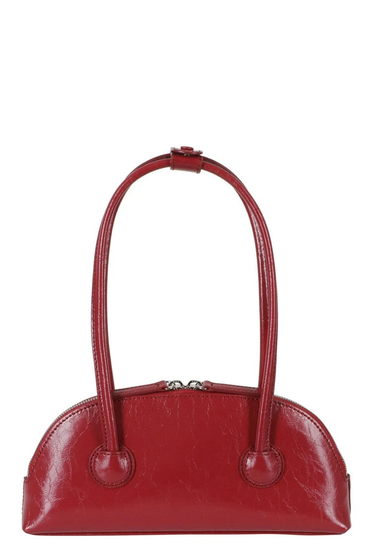 Margesherwood Wine Bessette Shoulder Glossy Leather Shoulder Bag