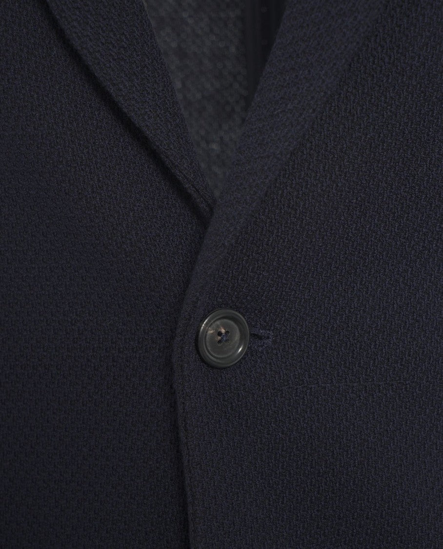 Circolo 1901 Single-Breasted Knit Texture Blazer With Applied Pockets