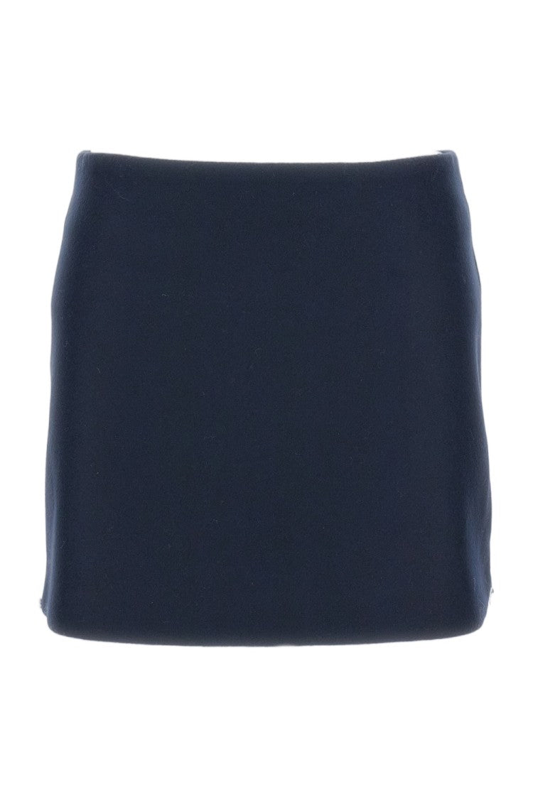 Sportmax Low-Rise Wool Mini Skirt With Back Darts And Hidden Zip Closure