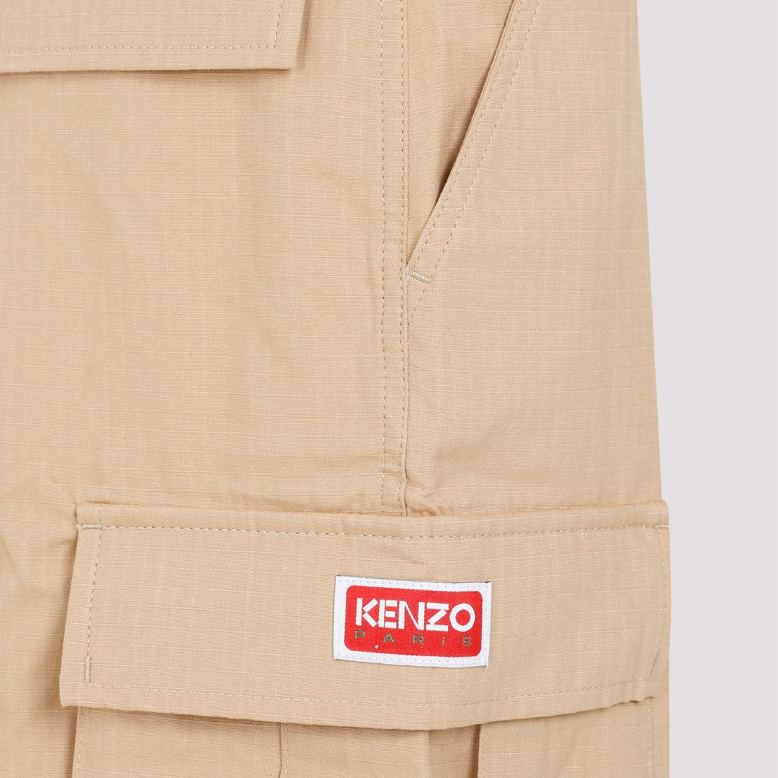 Kenzo Camel Cotton Workwear Shorts