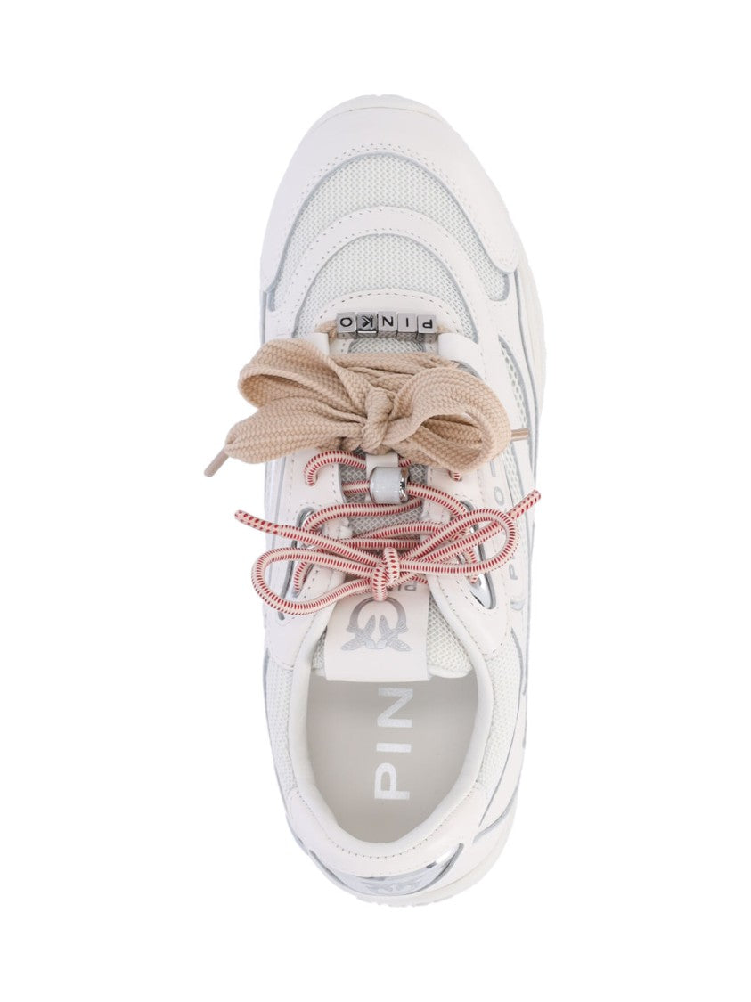Pinko White Yulia 01 Calf Leather Sneakers