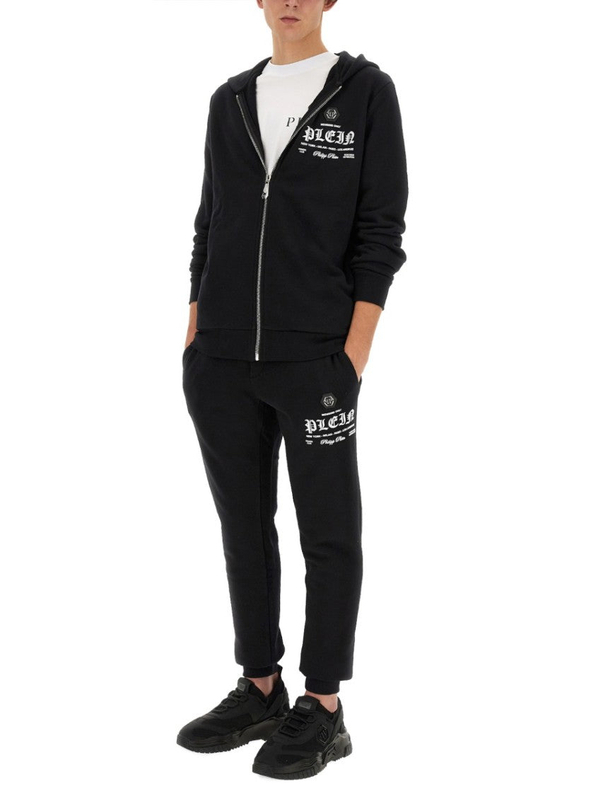 Philipp Plein Zip-Up Black Hoodie