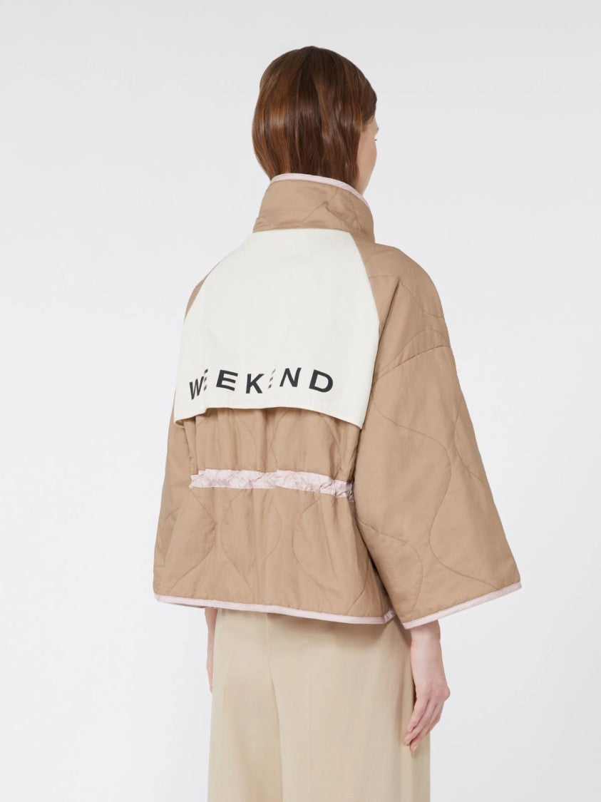 Max Mara Refined White Cape With Wide Sleeves
