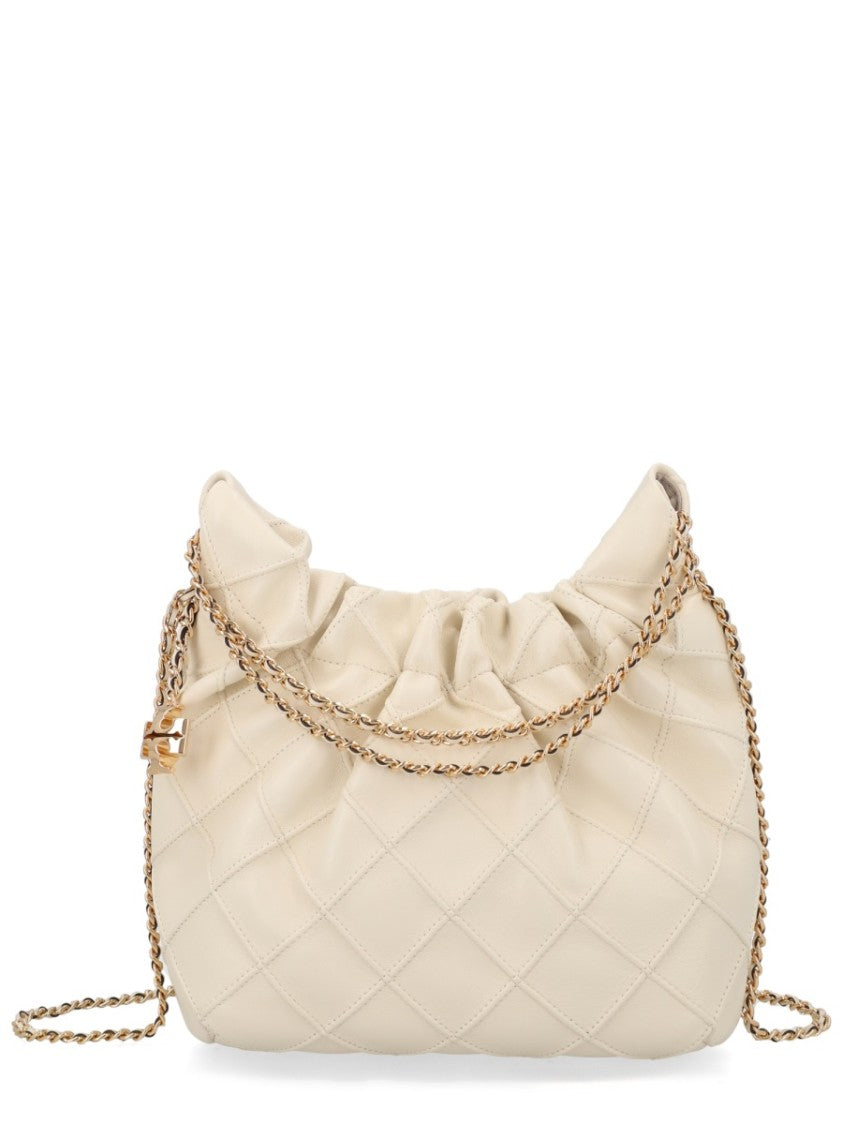 Tory Burch Mini Fleming Quilted Lamb Leather Bag