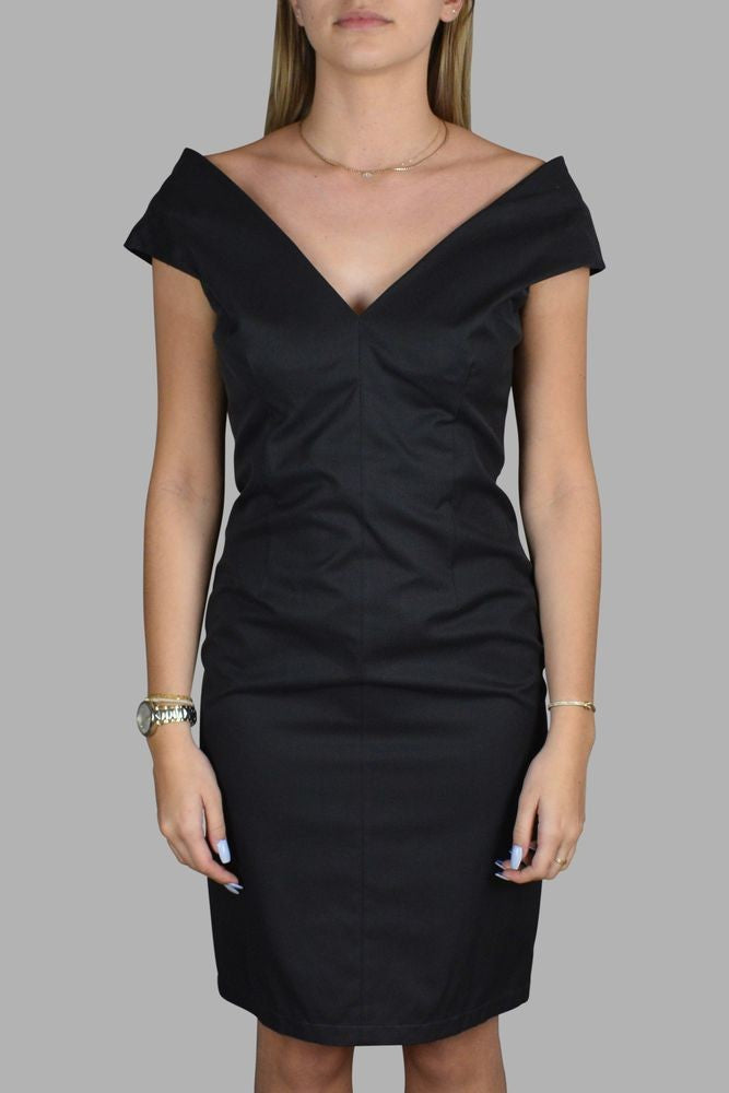 Prada Fitted Gray Cotton Mini Dress