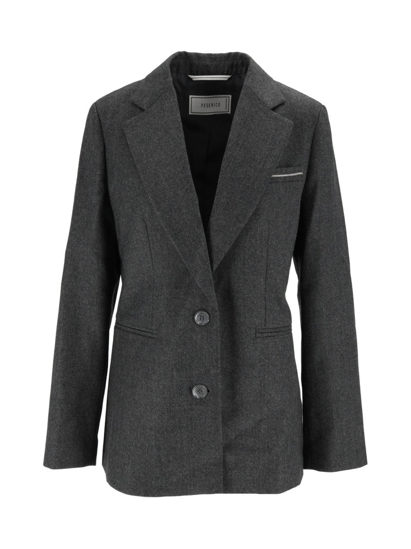 Peserico Tailored Notched Lapel Single-Breasted Blazer