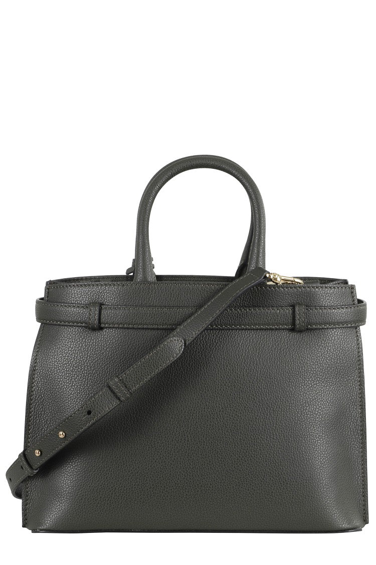 Lancel Textured Leather Structured Handbag