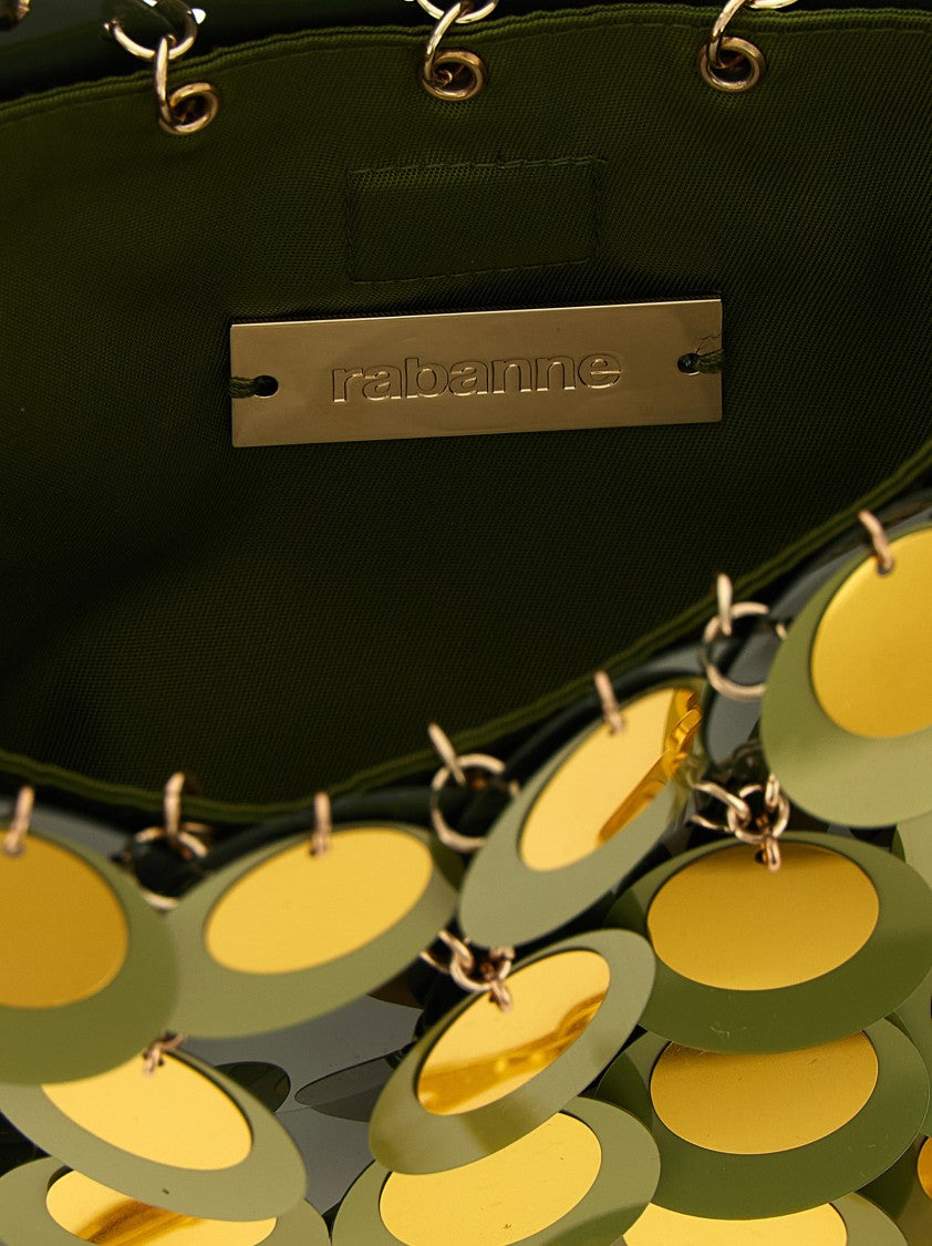 Paco Rabanne 'Kaki Sparkle Nano' Shoulder Bag