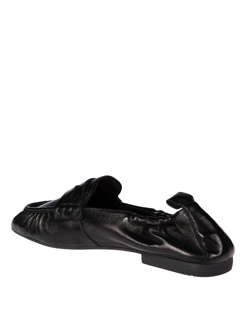 Copenhagen Gathered-Back Penny Loafer Moccasin Flats