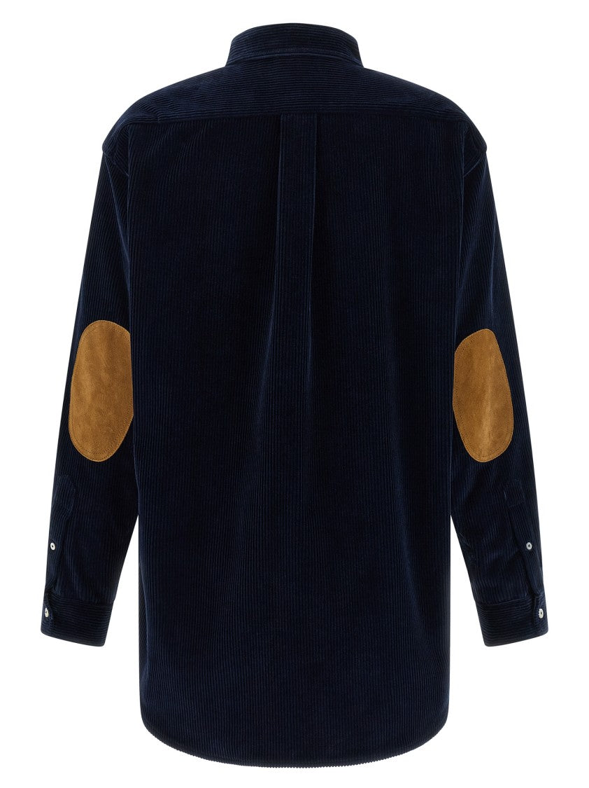 Miu Miu Velvet And Leather Shirt