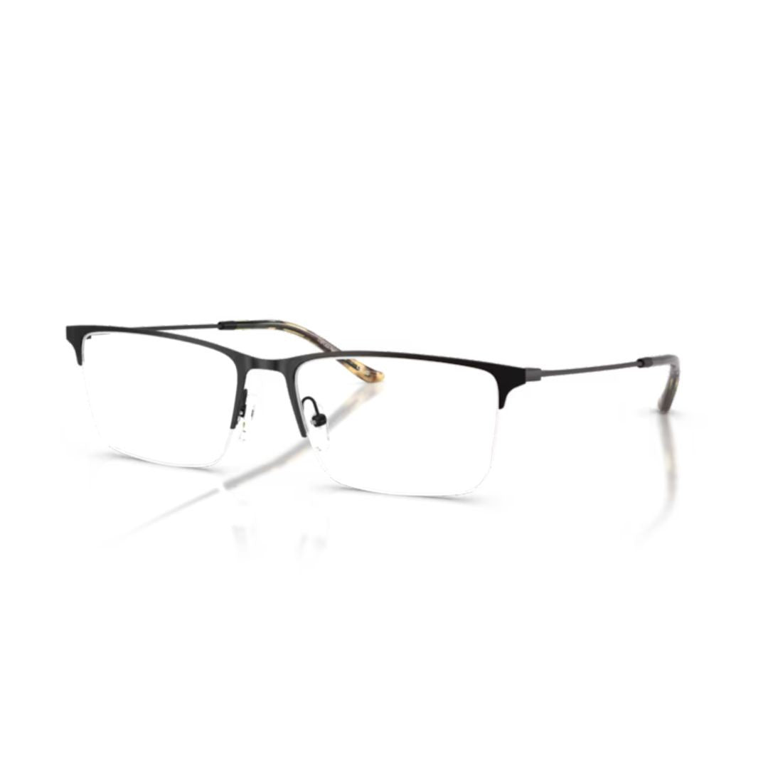 Emporio Armani 0Ea1171 Rectangular Semi-Rimless Eyeglasses With Tortoiseshell Tips
