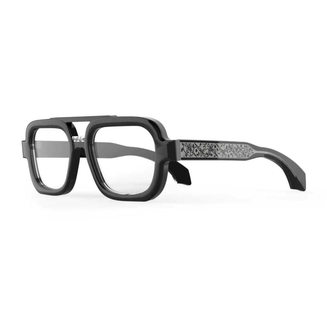 Pugnale L479 S Wild Oversized Square Frame Sunglasses With Engraved Temples