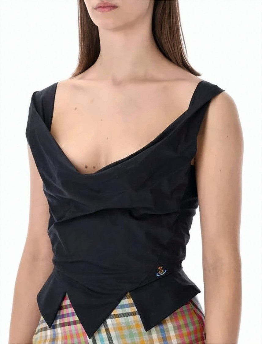 Vivienne Westwood Draped V-Neck Sleeveless Top