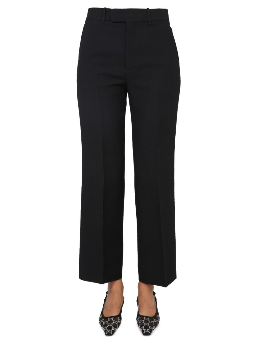 Gucci Cady Crepe Tailored Pants With Hidden Hook Closure