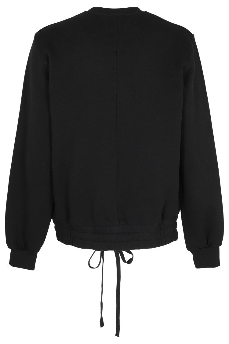 Botter Relaxed Fit Black Crewneck Sweater
