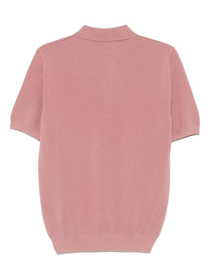 Boglioli Honeycomb Textured Short-Sleeved Polo Shirt