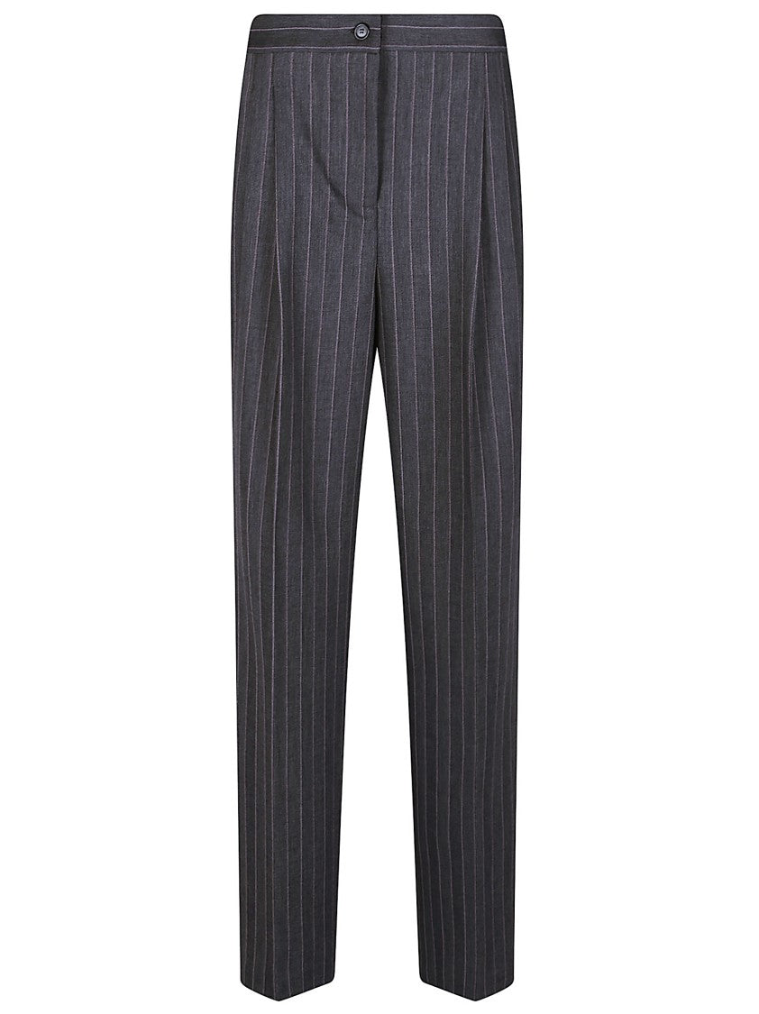 Pinko Plumeria Tailored Straight Pinstripe Pants