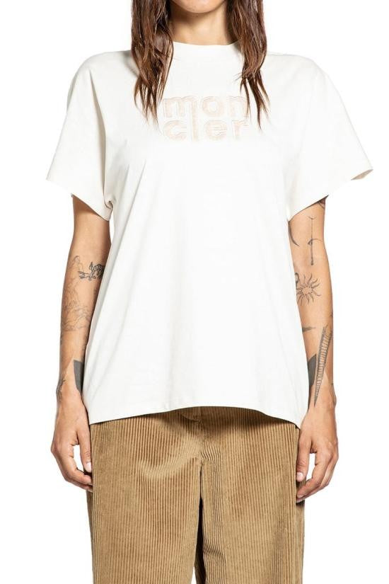 Moncler Short-Sleeved Cotton T-Shirt With Embossed Detail