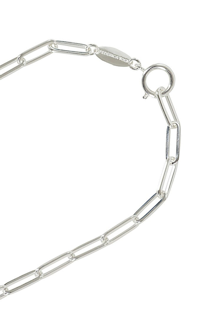 Federica Tosi Silver Lace Square 925 Silver Plated Metal Necklace