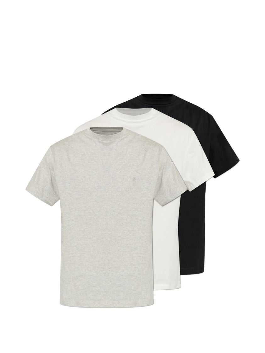 Jil Sander Black White Grey T-Shirt Three Pack