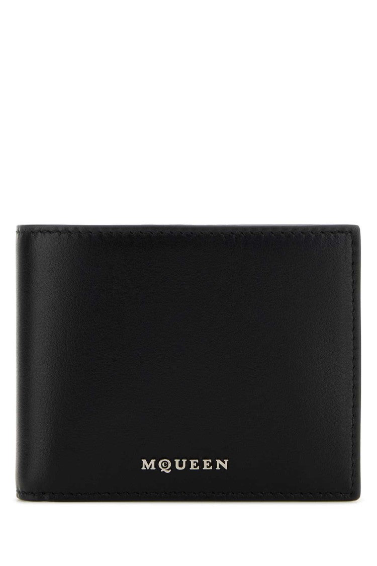 Alexander Mcqueen Black Leather Wallet