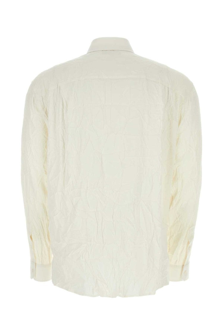Dolce & Gabbana Ivory Stretch Silk Shirt