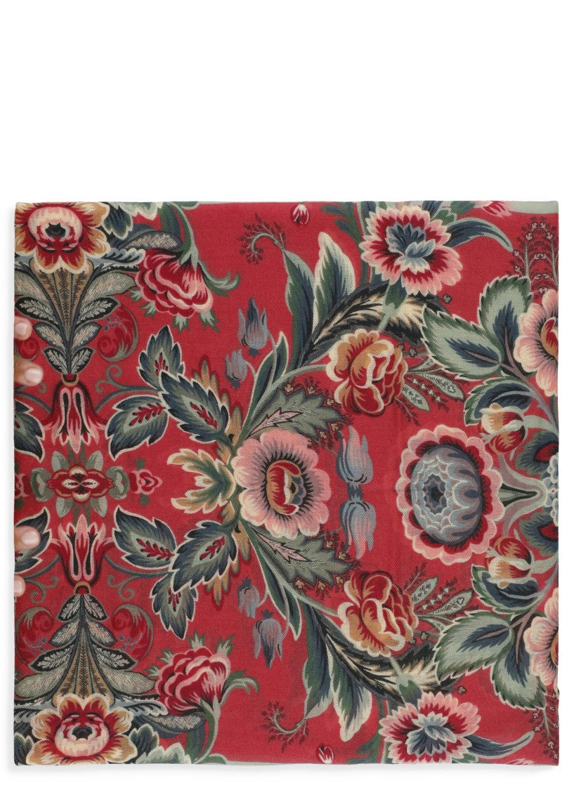 Etro Red Wool Scarf