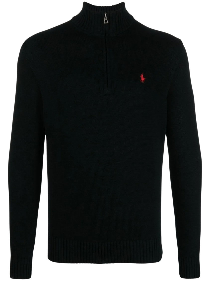 Polo Ralph Lauren Long-Sleeve Ribbed Half-Zip Polo Sweater