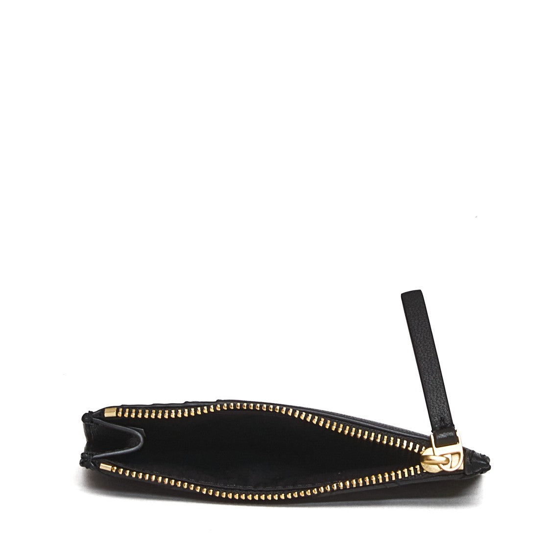 Tory Burch Black Quilted Nappa Leather Cardholder