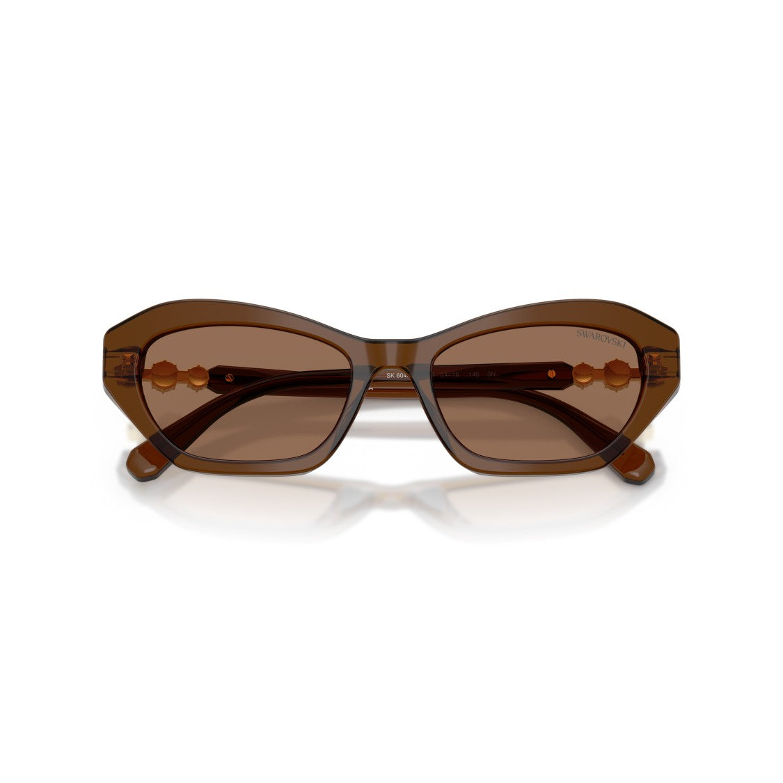 Swarovski 0Sk6048 Geometric Cat-Eye Sunglasses With Gold Accents