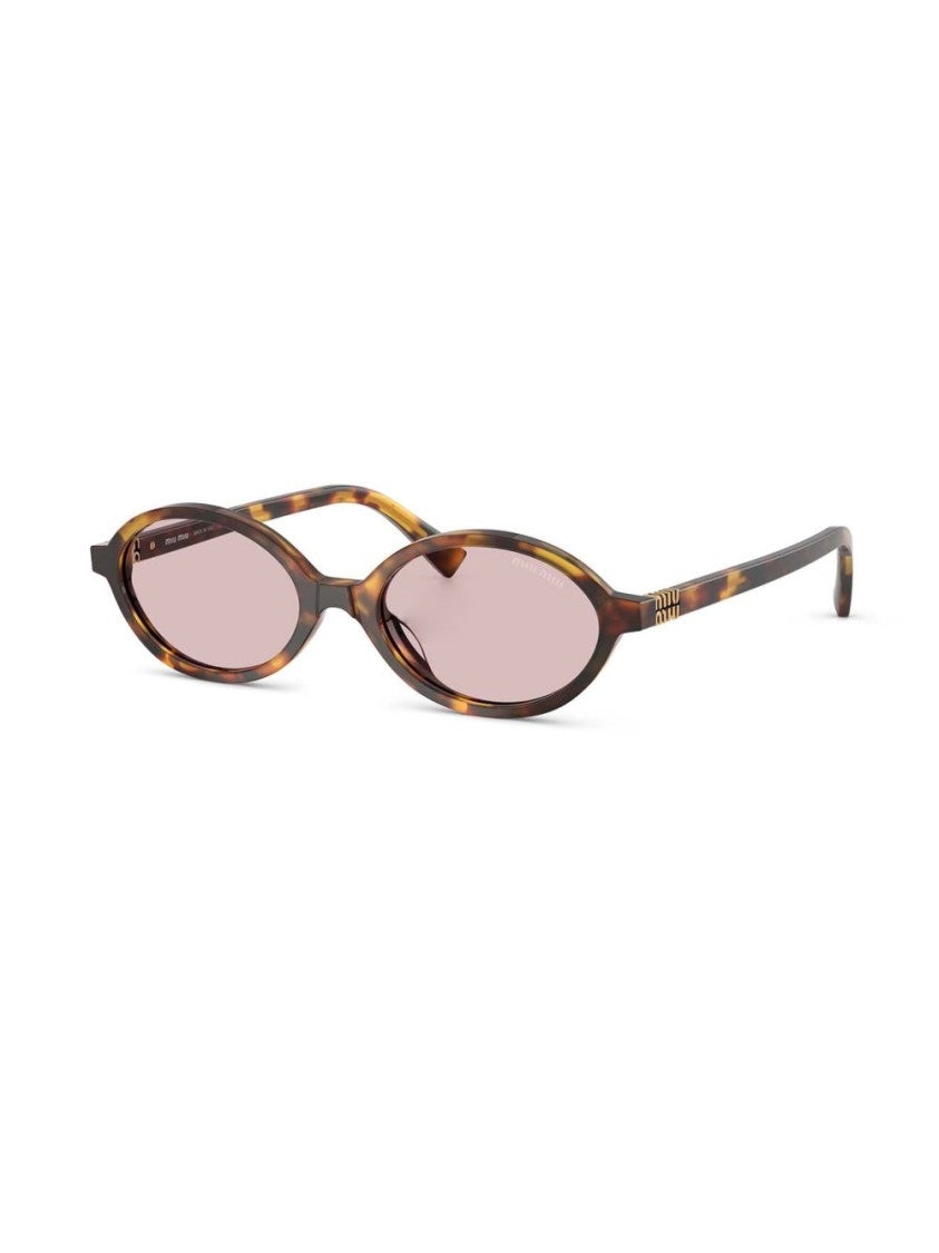 Miu Miu Tortoiseshell Oval Sunglasses