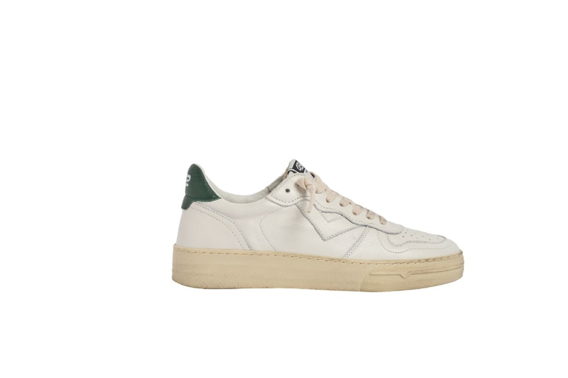 4B12 Smooth Leather Sneakers Chunky Heel Tab