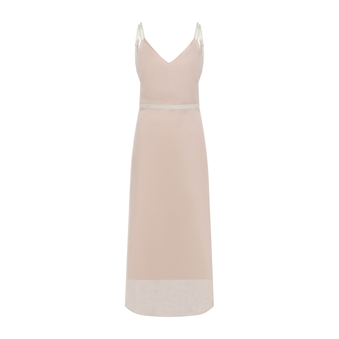 Carven Silk V-Neck Maxi Dress