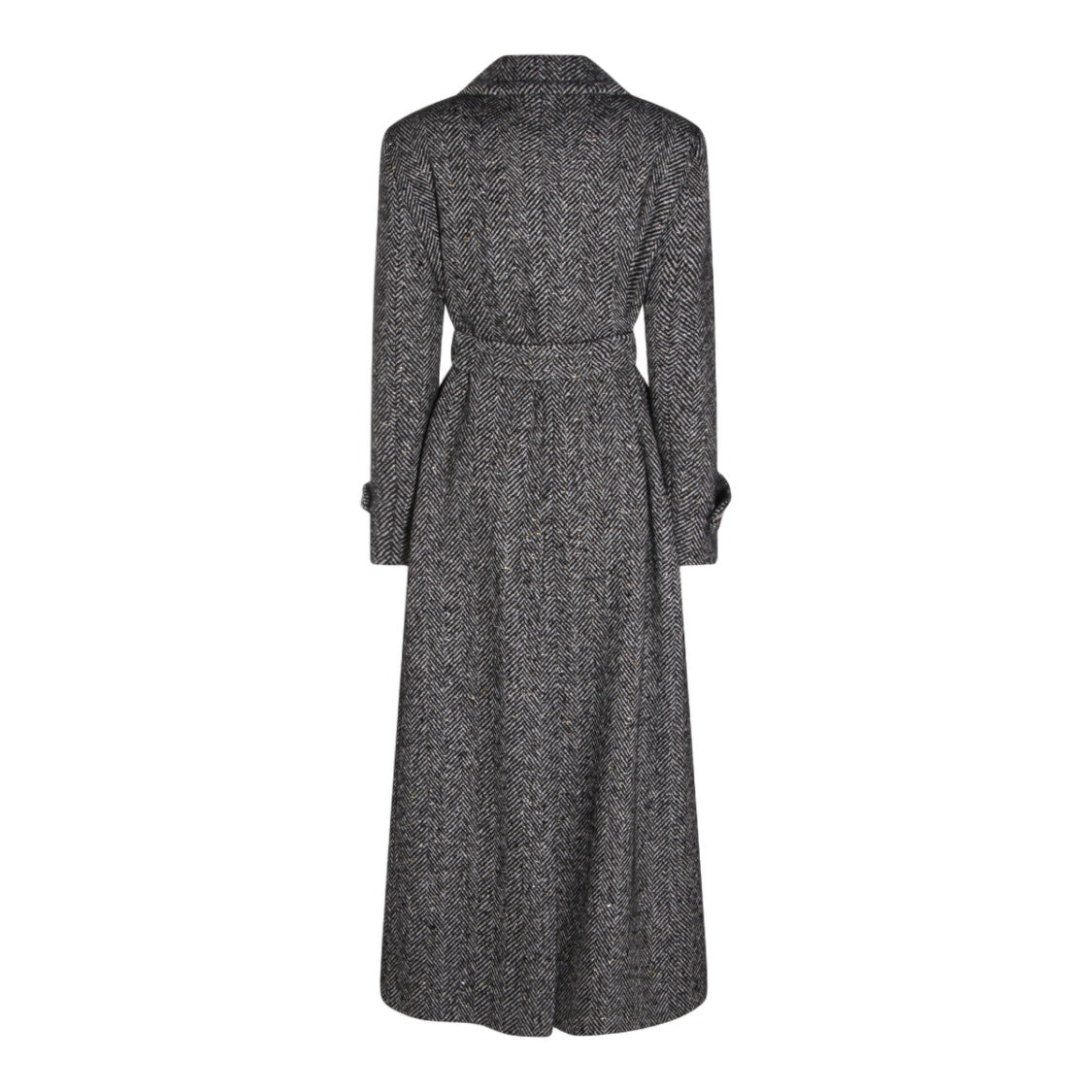 Tagliatore Herringbone Pattern Long Coat
