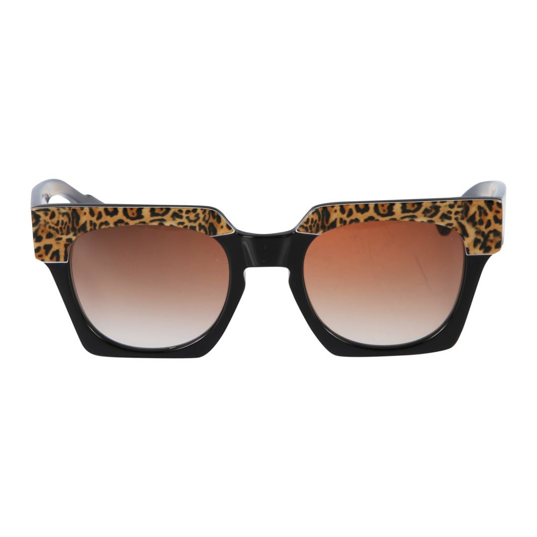 Kador Portofino/N Bold Leopard Print Accent Square Frame Sunglasses