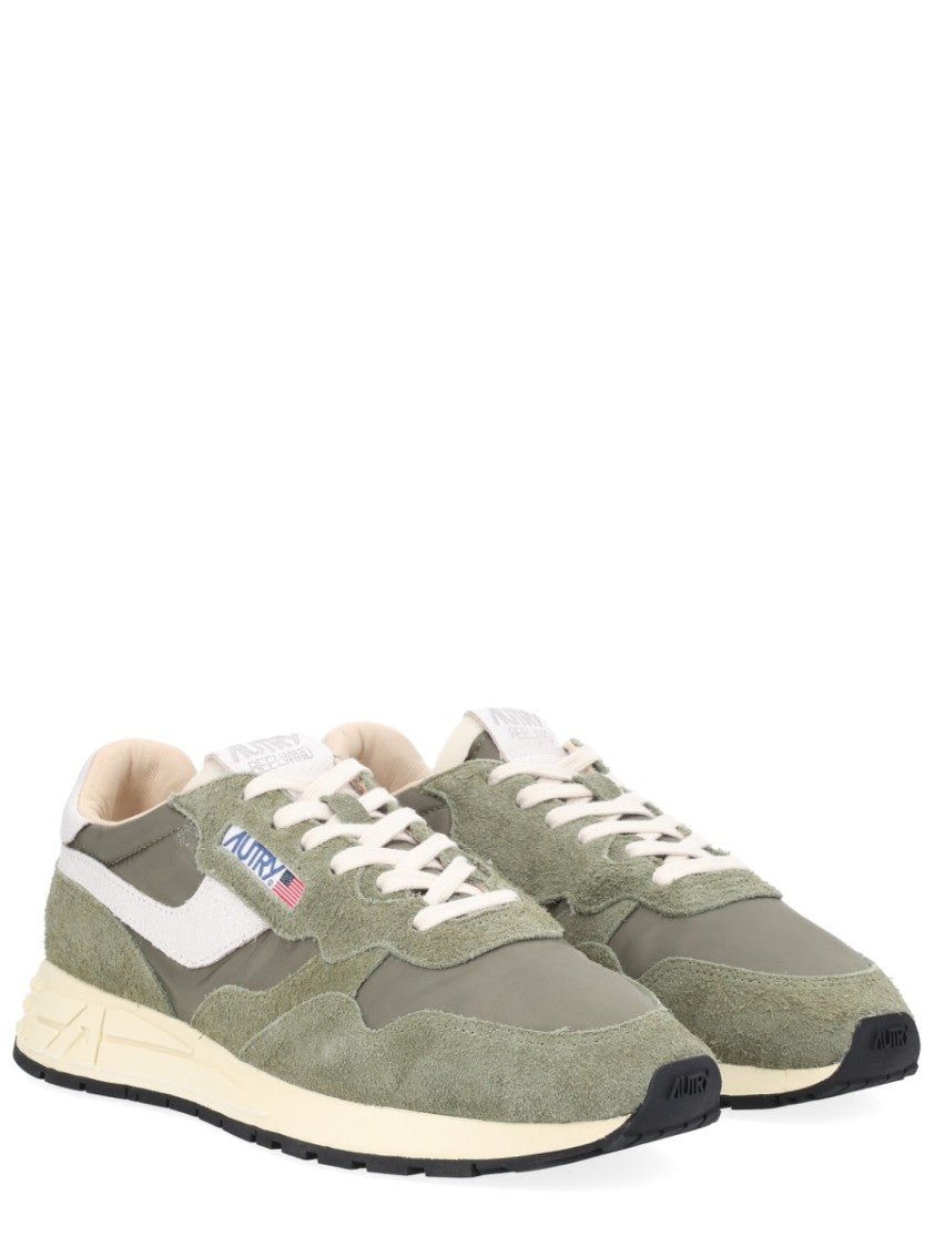 Autry Reelwind Low Suede-Blend Low-Top Sneakers