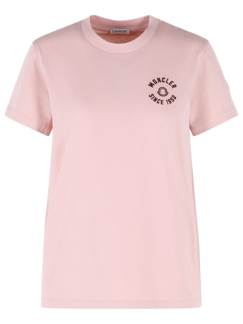 Moncler Pink Cotton T-Shirt