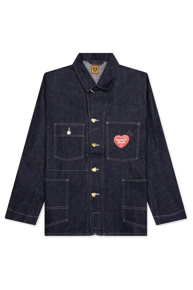 Humanmade Heart-Patch Denim Jacket With Classic Design