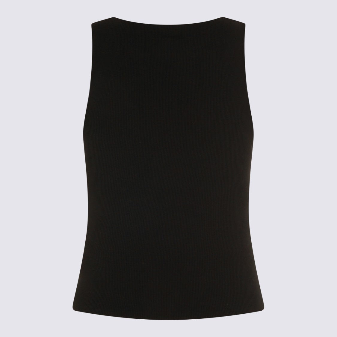 Alexander Wang Fitted Sleeveless Top With Square Neckline And Ribbed Texture