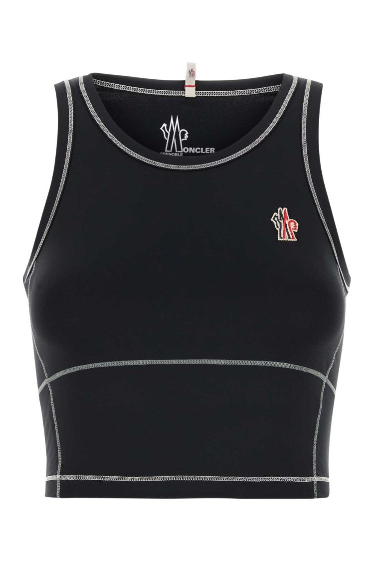 Moncler Grenoble Black Stretch Nylon Top
