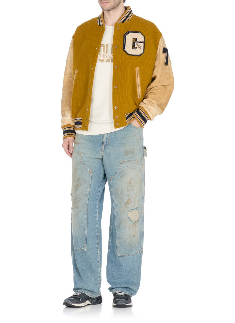 Golden Goose Textured Wool Jacket With High Neck